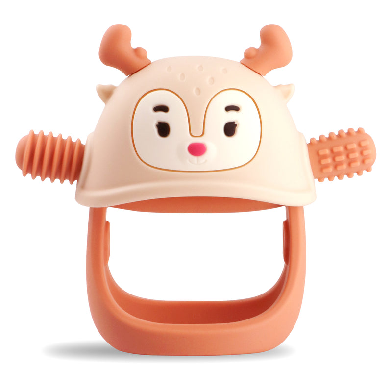 SMILY MIA & DOMMY REINDEER SILICONE TEETHER (moq 6)