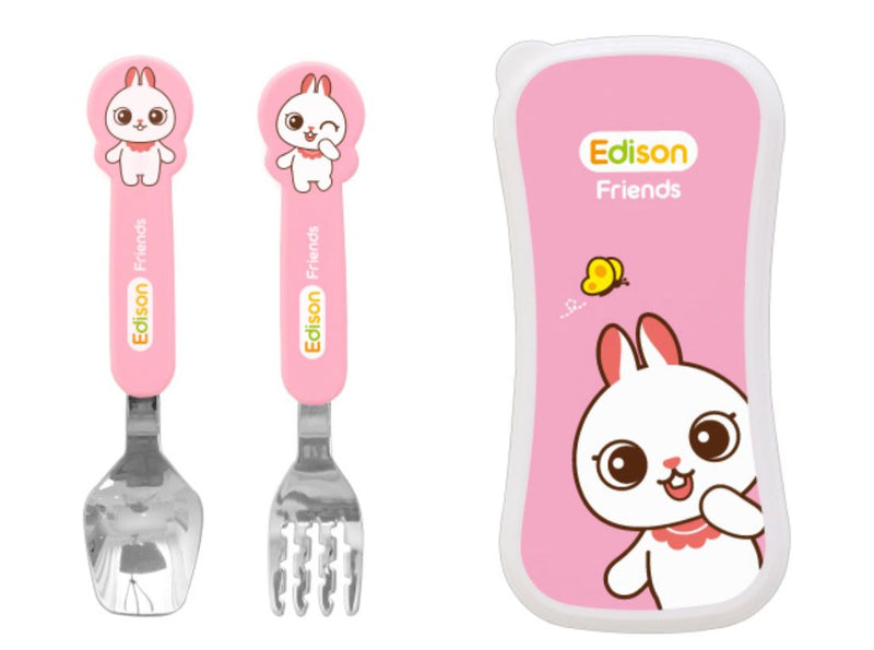 EDISON FRIENDS SPOON & FORK CASE SET FOR BABY (moq 12)