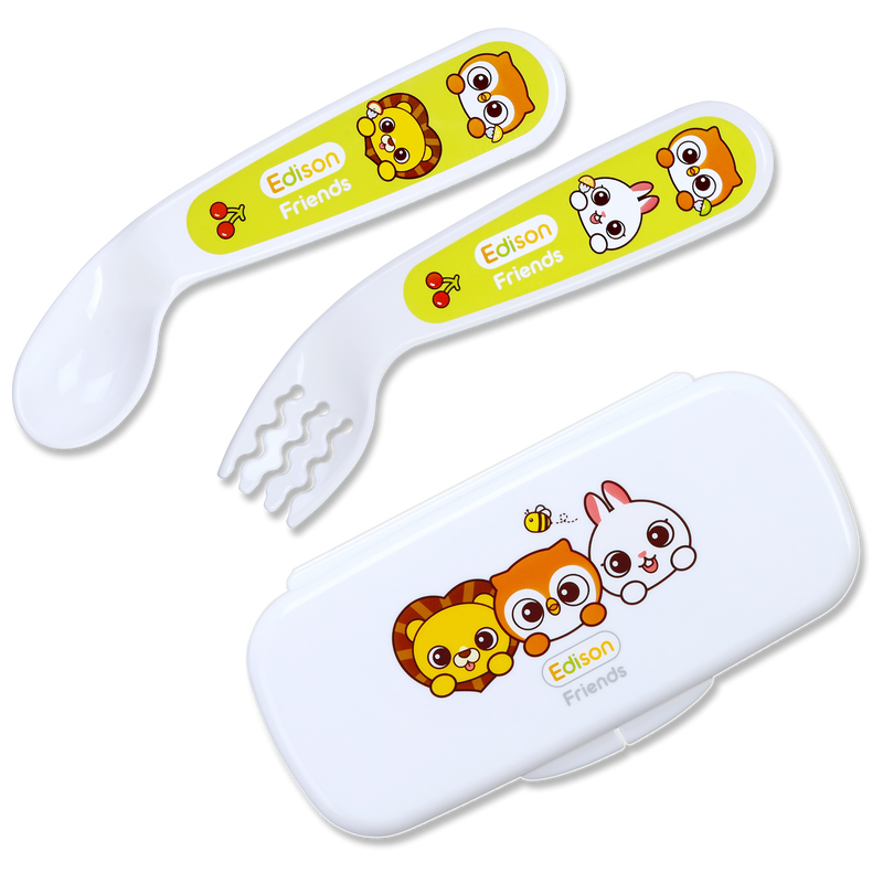 EDISON FRIENDS SELF SPOON & FORK CASE SET (moq 12)