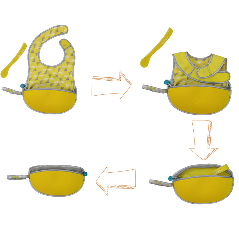 B.BOX TRAVEL BIB + FLEXIBLE SPOON (moq 5)