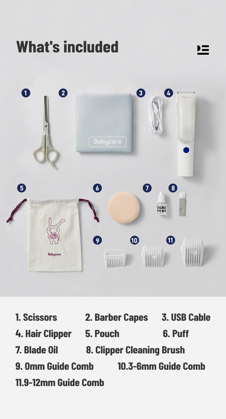 BC BABYCARE VACUUM BABY HAIR CLIPPER
