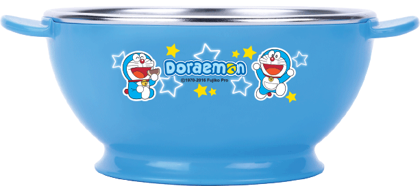 EDISON DORAEMON NON-SLIP STAINLESS RICE BOWL (moq 6)