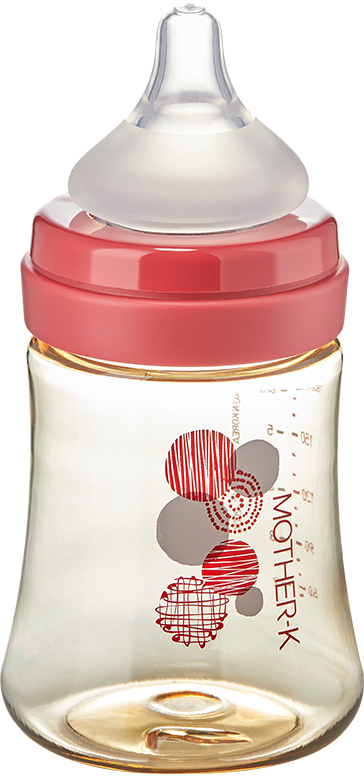 MOTHER-K PPSU FEEDING BOTTLE NEWBORN BABY 180ML W/NIPPLE (moq 6)