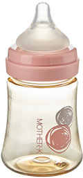 MOTHER-K PPSU FEEDING BOTTLE NEWBORN BABY 180ML W/NIPPLE (moq 6)