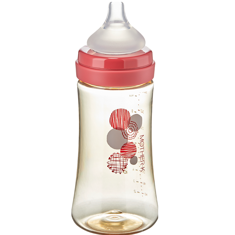 MOTHER-K PPSU BABY FEEDING BOTTLE 280ML W/NIPPLE (moq 6)