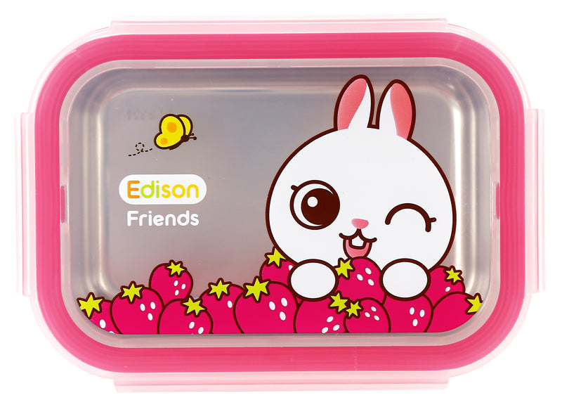 EDISON COMFORTABLE STAINLESS PICNIC LUNCH BOX SET WITH POUCH (moq 4)
